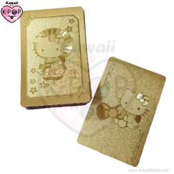 Baraja Hello Kitty Dorada - Sanrio - Tienda de Productos Kawaii Kpop en LIMA - PERU