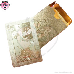 Baraja Hello Kitty Dorada - Sanrio - Tienda de Productos Kawaii Kpop en LIMA - PERU